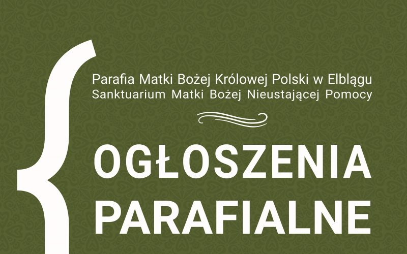 Ogłoszenia parafialne – 7 czerwca 2026&nbsp;r.